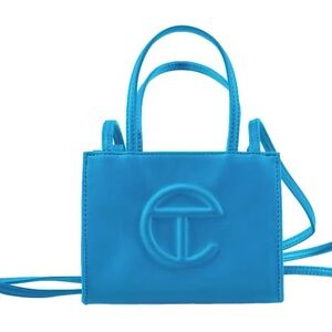 Cyan Blue Telfar Shopping Bag - Small